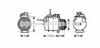 AVA QUALITY COOLING bwk387 -  Компрессор, кондиционер